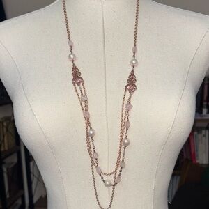 1928 Rose Gold and Pearl Necklace